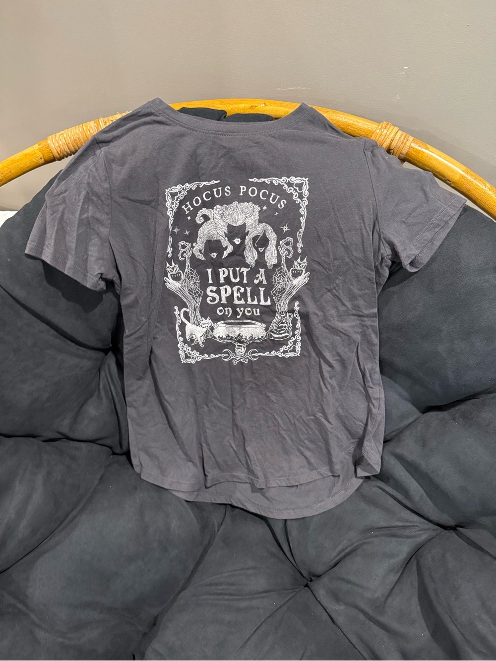 Maurices Black Short-Sleeve Graphic Tee with White Hocus Pocus Design